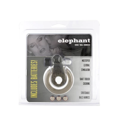 Seven Creations Cock&amp;Ball Ring Elephant Jelly Vib - Wibrujący pierścień erekcyjny