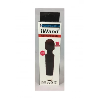 Power Escorts Iwand Black Bodywand Massager - Wibrator wand, czarny