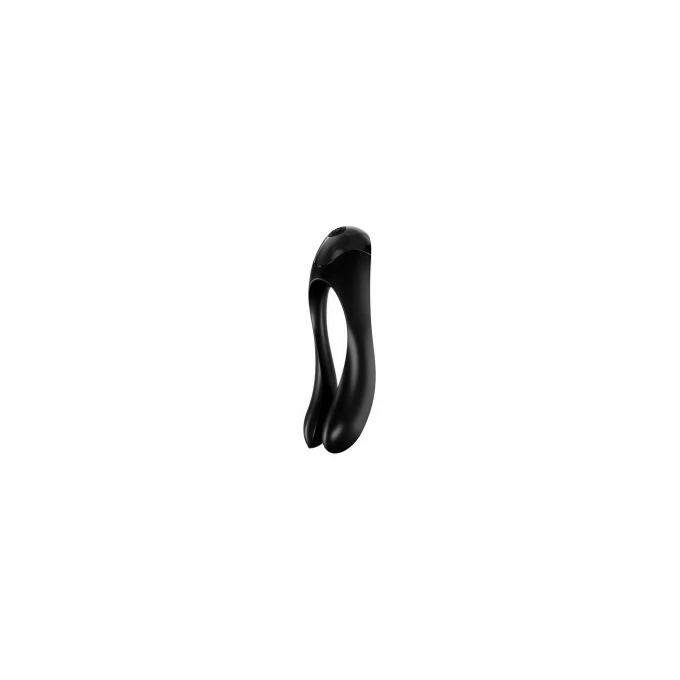 Satisfyer Candy Cane Finger Vibrator ( Black ) - Wibrator dla par na palec, czarny