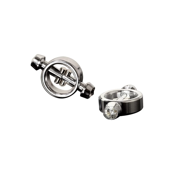 Pipedream Metal Worx Magnetic Nipple Clamp - Klipsy na sutki z zapieciem magnetycznym