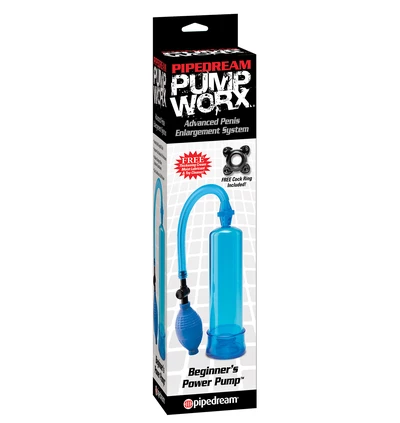 Pipedream Beginners Power Pump Blue - Pompka powiększająca penisa, niebieska