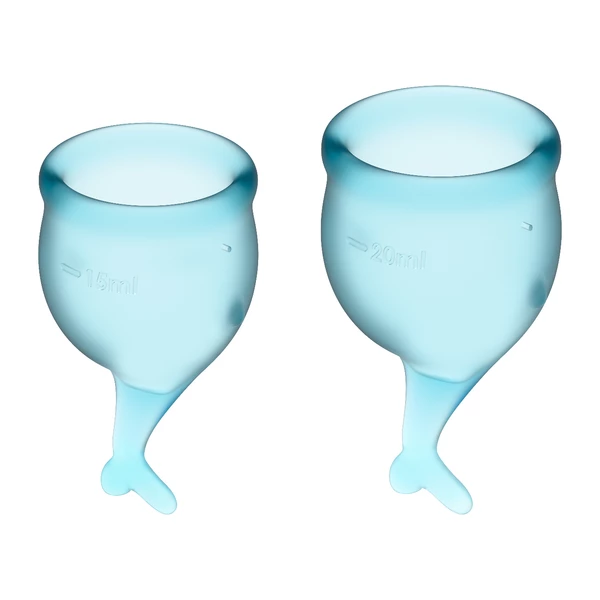 Satisfyer Feel Secure Menstrual Cup (Light Blue) - Kubeczki menstruacyjne