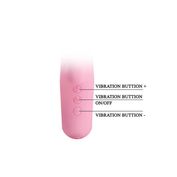 Pretty Love Ansel Pink 7 - Wibrator króliczek, różowy