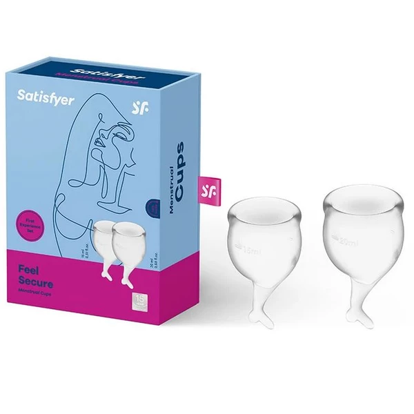 Satisfyer Feel Secure Menstrual Cup (Transparent) - Kubeczki menstruacyjne