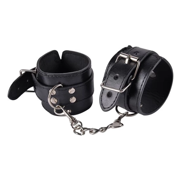 Power Escorts Kinky Cuffs Black Adjustable Cuffs - Kajdanki