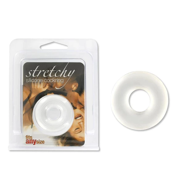Seven Creations Stretchy Cockring Clear - Elastyczny pierścień erekcyjny
