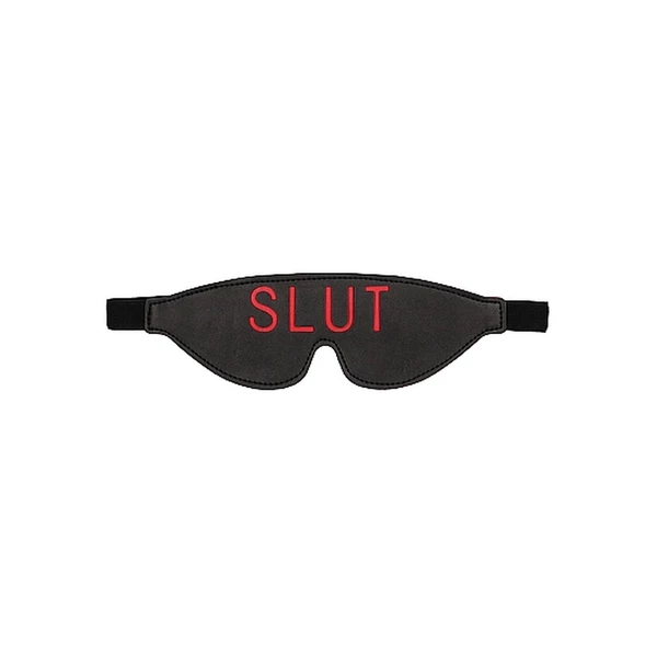 Ouch! Blindfold Slut Black - Maska na oczy &quot;Slut&quot;