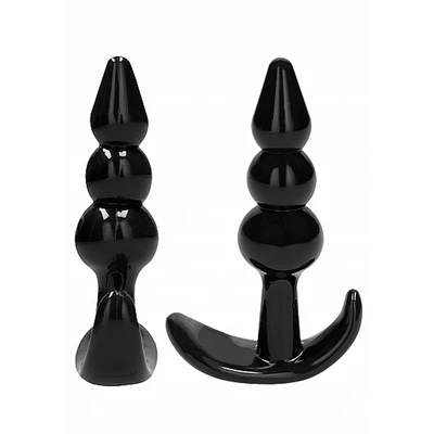 Sono No. 80 4 Piece Butt Plug Set Black - Zestaw korków analnych