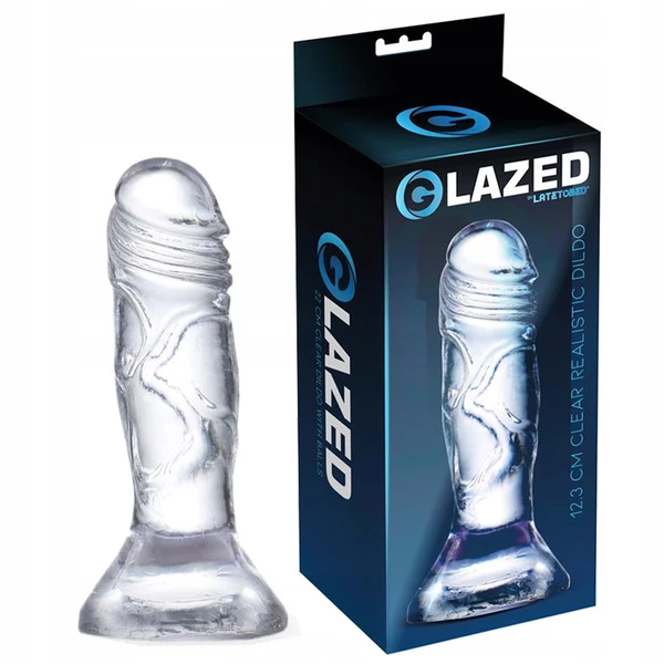 Glazed Realistic dildo 12,3 cm - Dildo klasyczne na przyssawce