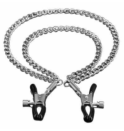 Steamy Shades Adjustable Double Chain Nipple Clamps - Zaciski na sutki z łańcuszkiem