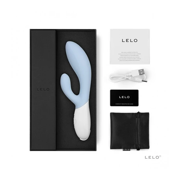 Lelo Ina 3 Seafoam - wibrator króliczek, niebieski
