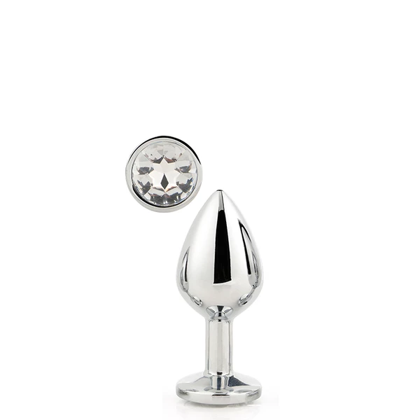 Dream Toys Gleaming Love Silver Plug Small - Korek analny z diamentem