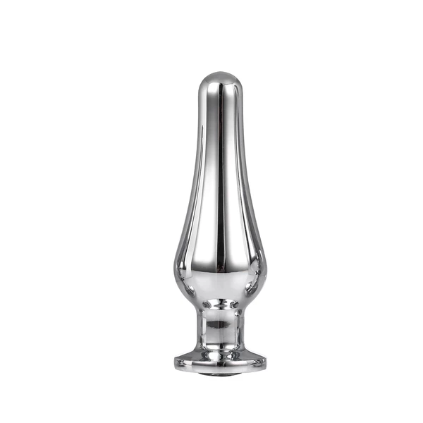 Dream Toys Gleaming Love Silver Pleasure Plug M - Korek analny z diamentem