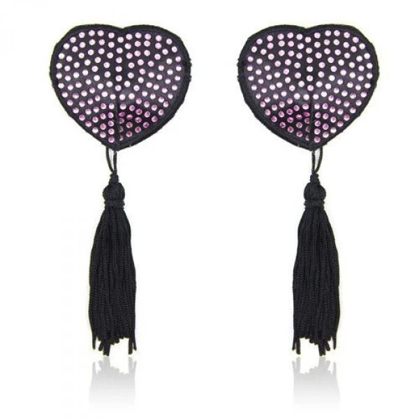 Toyz4lovers Heart Shine Nipples Tassels (Rosa) - Nasutniki Różowy
