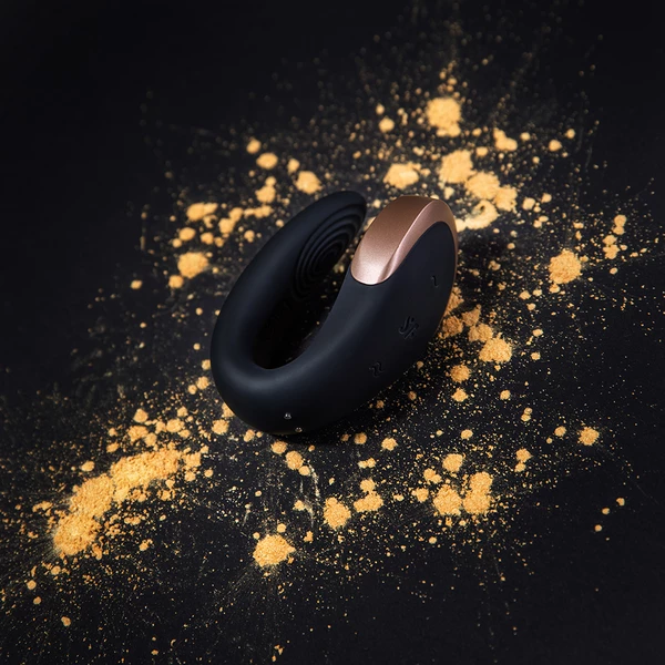 Satisfyer Double Love (Black) - Wibrator dla par, Czarny