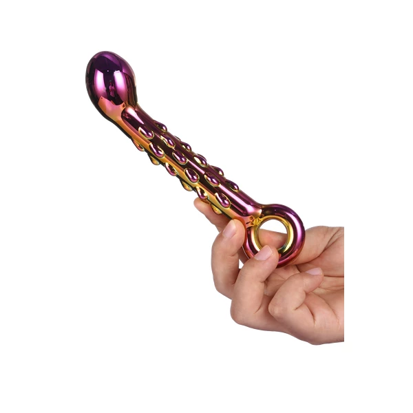 Dream Toys Glamour Glass Ribbed G-Spot Dildo - Szklane dildo