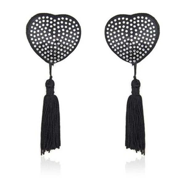 Toyz4lovers Heart Shine Nipples Tassels (Argento) - Nasutniki Srebrny