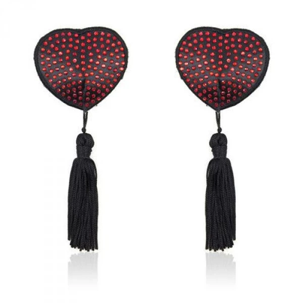 Toyz4lovers Heart Shine Nipples Tassels (Rosso) - Nasutniki Czerwony