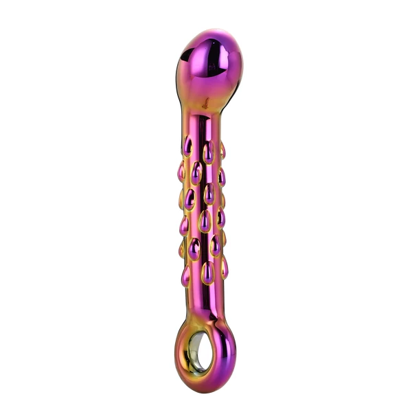 Dream Toys Glamour Glass Ribbed G-Spot Dildo - Szklane dildo