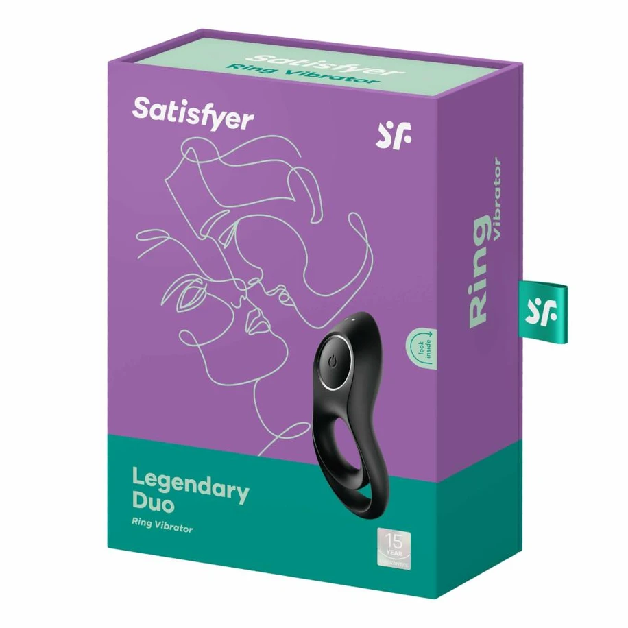 Satisfyer Legendary Duo (Black) - Wibrujący pierścień erekcyjny