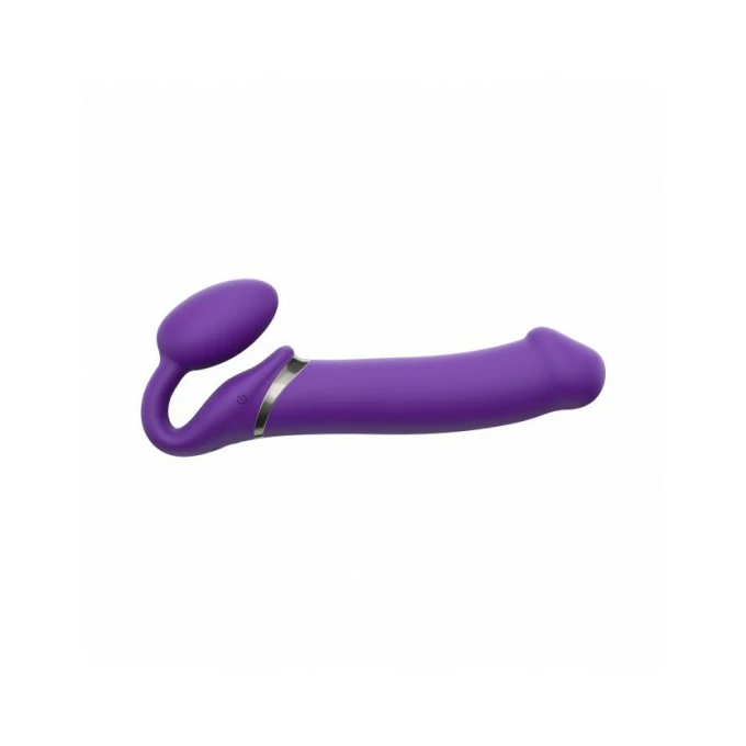 Strap-on-me Vibrating Strap-on Purple XL - Wibrujące dildo strap on, Fioletowy