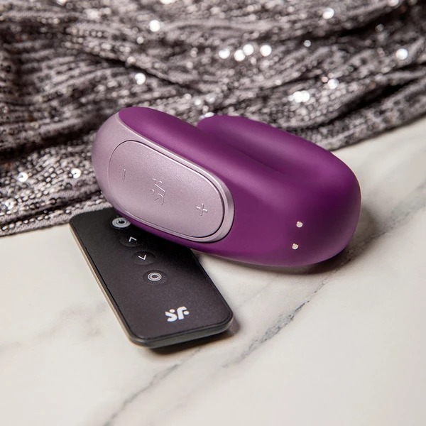 Satisfyer Double Fun (Violet) - Wibrator dla par, Fioletowy