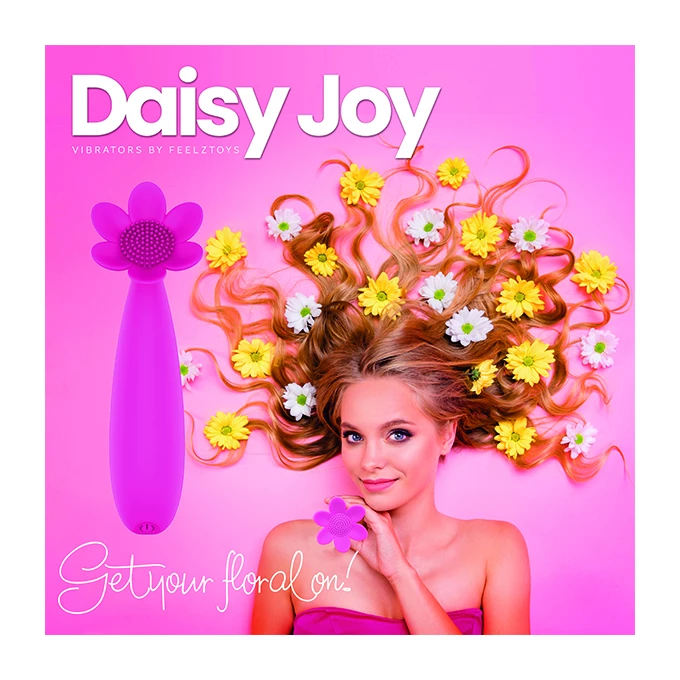 FeelzToys Daisy Joy Lay On Pink - Wibrator łechtaczkowy w kształcie kwiatu Różowy