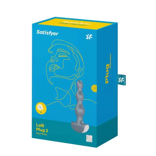 Satisfyer Lolli-Plug 2 (ice blue) - Wibrujące koraliki analne, Niebieski