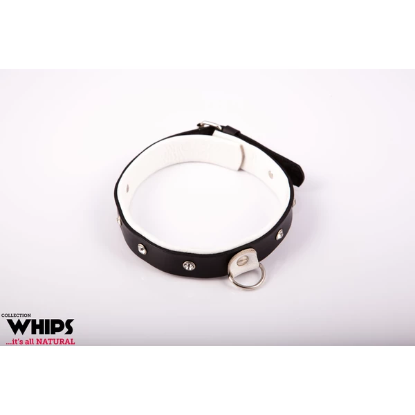 Whips Collection - Obroża Damska, Średnia, Biała