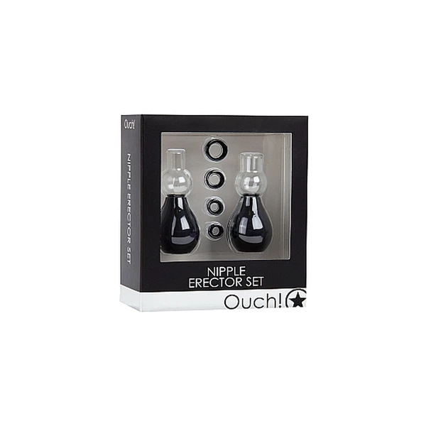 Ouch! Nipple Erector Set Black - Przyssawki na sutki
