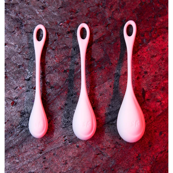 Satisfyer Yoni Power 1 (White) - Zestaw kulek do ćwiczenia mięśni kegla, BIały