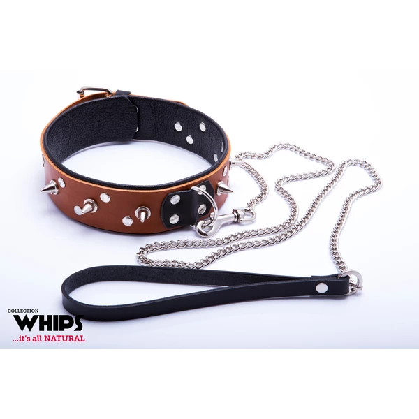 Whips Collection - Obroża Męska Ze Smyczą, Koniakowa