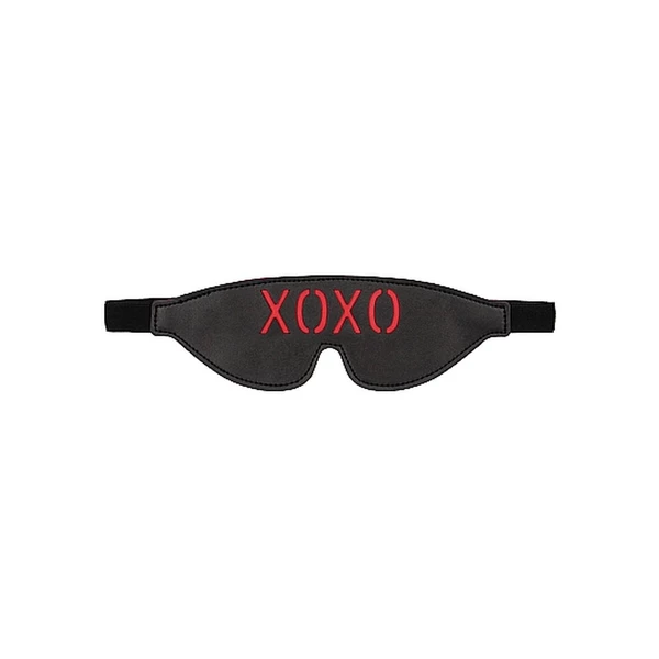 Ouch! Blindfold Xoxo Black - Maska na oczy &quot;xo xo&quot;