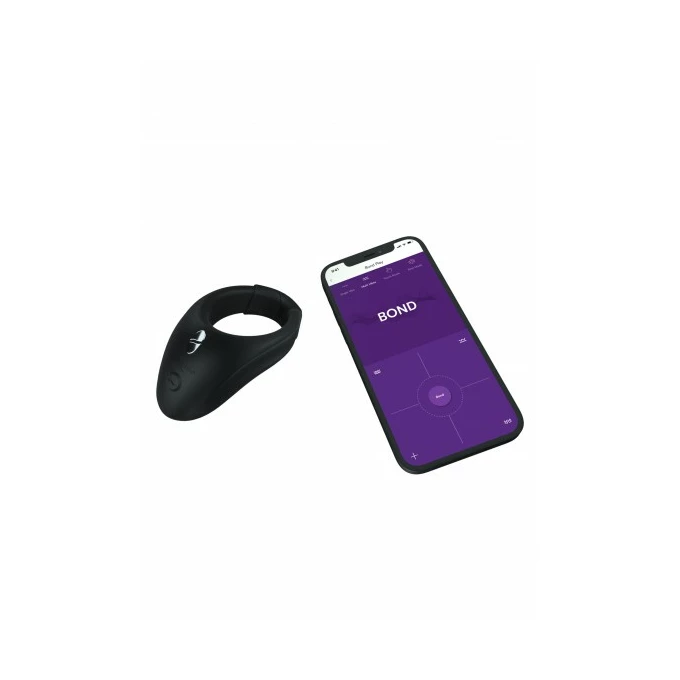 We-Vibe Bond Charcoal Black - Wibrujący pierścień erekcyjny z aplikacją na smartfona