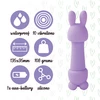 FeelzToys Mister Bunny Massage Purple - Wibrator wand z dodatkowymi końcówkami Fioletowy
