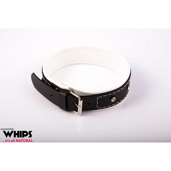 Whips Collection - Obroża Damska 4 Cm, Biała