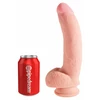 King Cock Triple Density with Balls 10 Inch - dildo na przyssawce