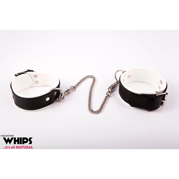 Whips Collection - Kajdanki Męskie Na Nogi, Białe