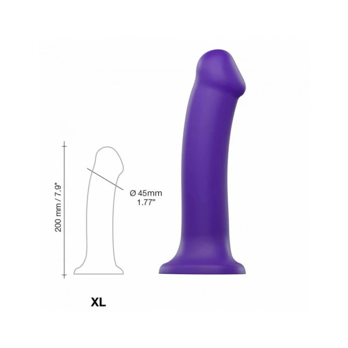 Strap-on-me Double Density Purple XL - Dildo strap on, Fioletowy