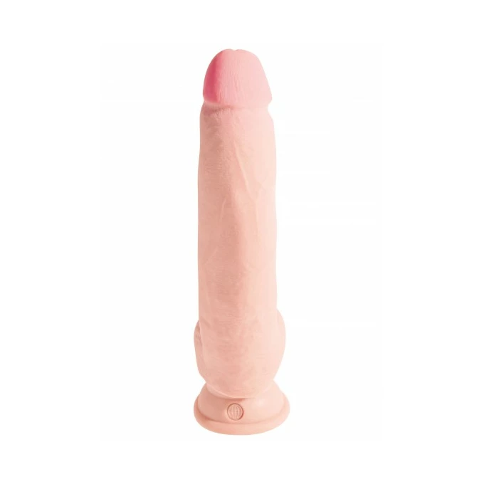 King Cock Triple Density with Balls 10 Inch - dildo na przyssawce