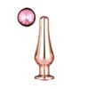 Dream Toys Gleaming Love Rose Gold Pleasure Plug M - Korek analny z diamentem