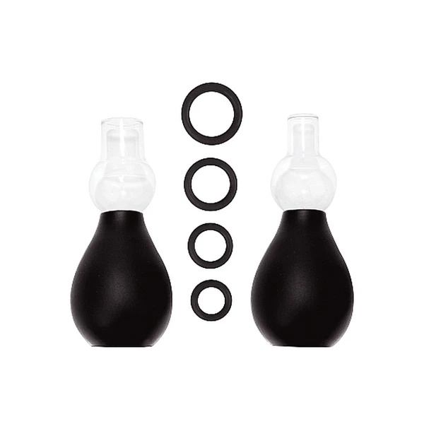Ouch! Nipple Erector Set Black - Przyssawki na sutki