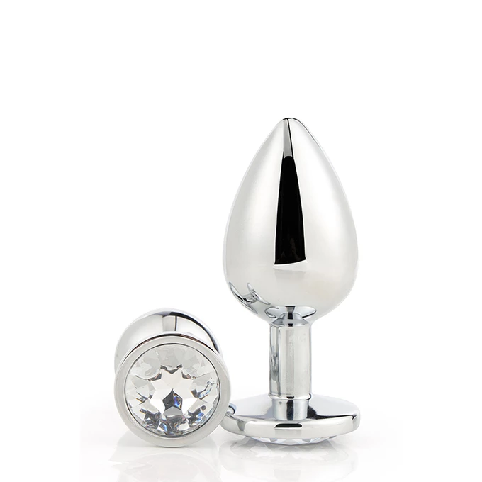 Dream Toys Gleaming Love Silver Plug Large - Korek analny z diamentem