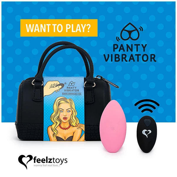 FeelzToys Panty Vibe Remote Controlled Vibrator Pink - Wibrator łechtaczkowy do bielizny Różowy