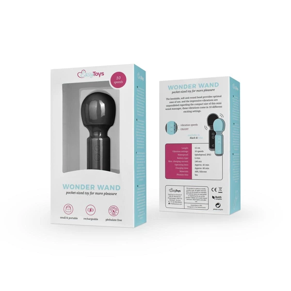 Easytoys Mini Vibe Wand Vibrator Black - Wibrator Wand Czarny