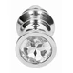 Rich Ribbed Diamond Plug 3.75 Inch Silver - Korek analny z diamentem
