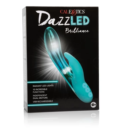 CalExotics Dazzled Brilliance - Wibrator króliczek podświetlany LED NIebieski