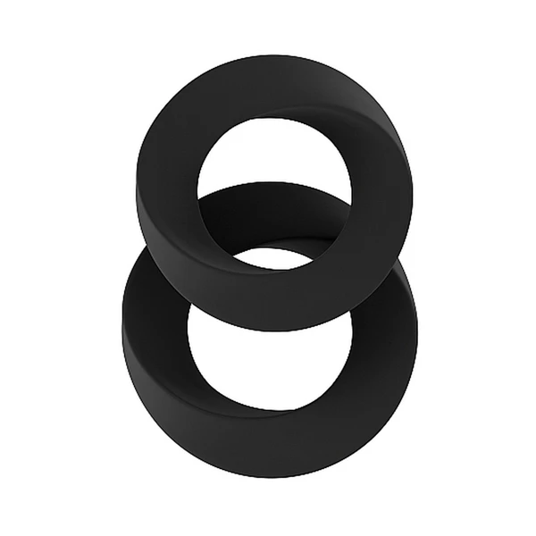 Sono No.24 Cockring Set Black - Zestaw elastycznych pierścieni erekcyjnych