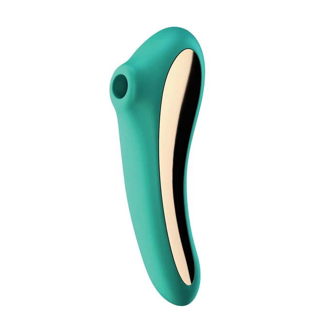 Satisfyer Dual Kiss (Green) - Wibrator łechtaczkowy sterowany aplikacją Zielony