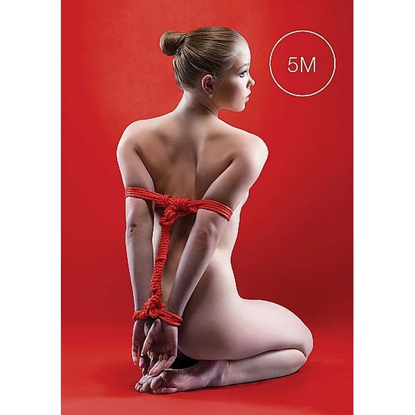 Ouch! Japanese Rope 5M Red - Lina do krępowania Czerwony